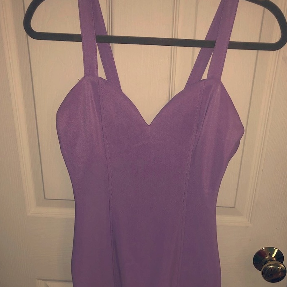 purple bodycon dress